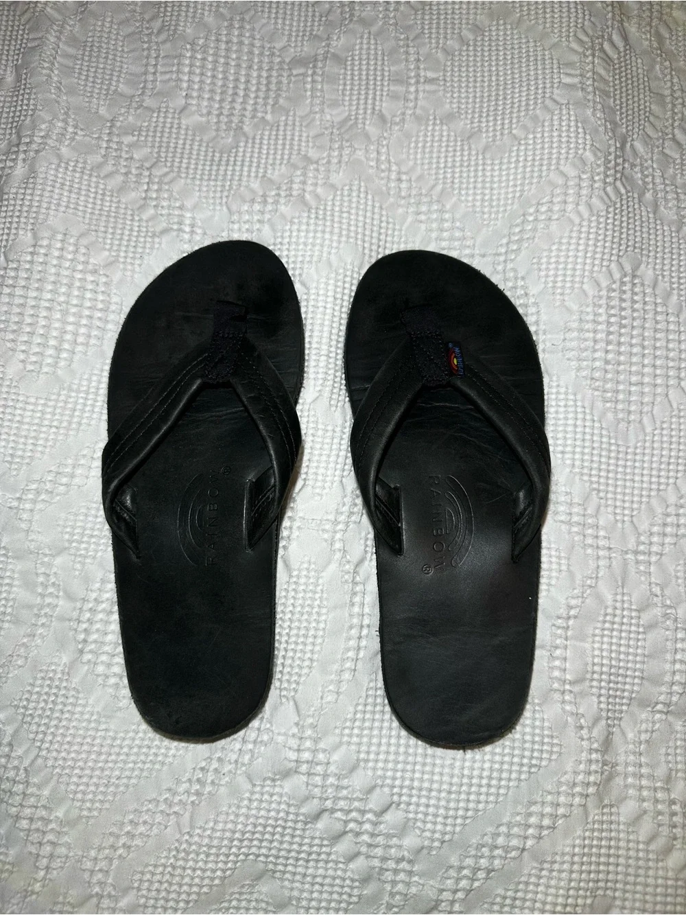 Rainbow Men’s Black Flip Flops